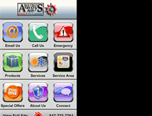 Tablet Screenshot of alwaysairheating.com